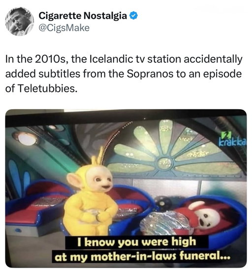 Now this is peak television
(X CigsMake)