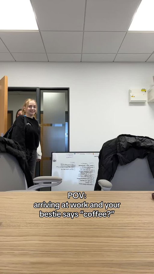 POV: you arrive at work and your bestie says “coffee.”

That's a hard yes every time 🙌🏻