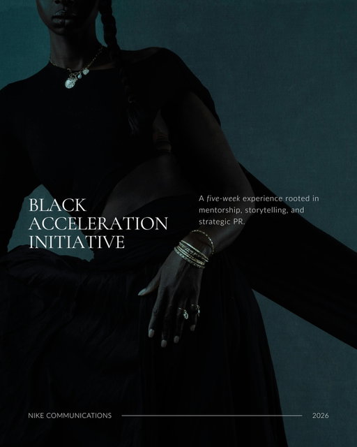 We’re excited to share that applications for our 2026 Black Acceleration Initiative are officially open.

The Black Acceleration Initiative is rooted in our commitment to empowering the next generation of Black-owned businesses. We recognize the unique challenges and barriers faced by Black entrepreneurs, and we are intentional in providing meaningful resources, support, and guidance to fuel their growth.

Through dedicated mentorship and strategic communications support, BAI equips founders with the tools, insights, and access needed to scale and advance Black-owned businesses.
 
This year, five selected businesses will participate in a five-week cohort experience beginning with an immersive two-day workshop. Participants will receive:

☑️ Personalized mentorship from Nike Communications leaders
☑️ Support refining and strengthening their brand narrative
☑️ Strategic PR insights to connect with the right audiences
☑️ Actionable tools designed to support sustainable, long-term growth

We’ll be accepting applications until March 20th at 11:59pm. Click the link in our bio for more details on how to apply!