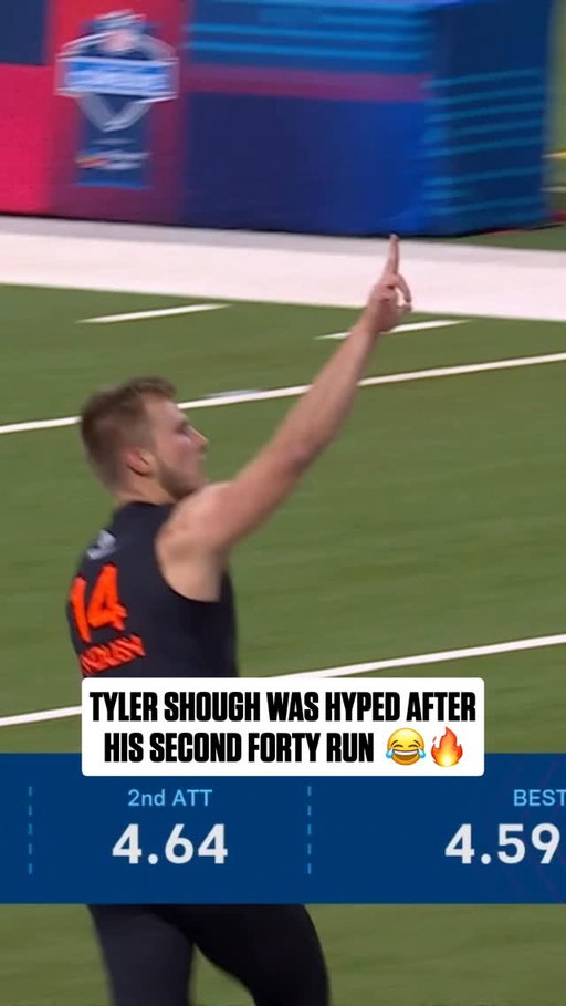 @tylershough made sure to have some fun at Combine last year 😆