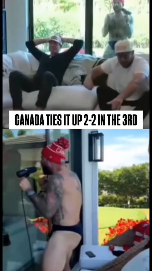 Canada scores the equalizer in the 3rd period and Biz goes bananas