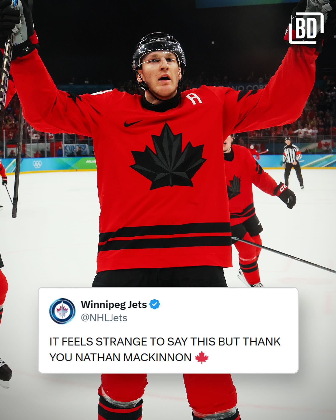 NATHAN MACKINNON IS HIM 🇨🇦

#MilanoCortina2026