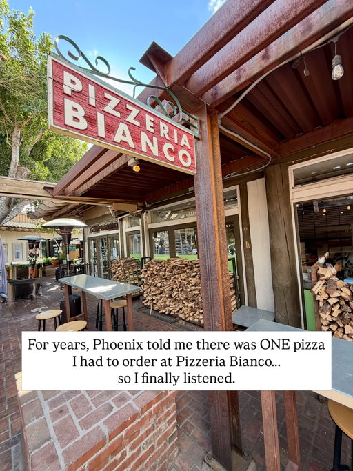 Every single time I told someone I was going to Bianco, the response was immediate.

Not hello.
Not how was it.

Just:
“Order the Rosa.”
For years, I didn’t.
Figured it couldn’t possibly live up to the obsession.

Finally ordered it.

And halfway through the first slice… I understood why people won’t shut up about this pizza.

Because this isn’t a loud pizza.
It’s a dialed-in pizza.
Sweet onion.
Salty parm.
Rosemary hitting at just the right moment.
And those local pistachios bringing this buttery, nutty crunch that somehow turns something simple into something ridiculously layered.

It’s the kind of pizza that doesn’t punch you in the face…
…it just quietly proves it knows exactly what it’s doing.

Simple. Complex. Balanced.

Legit one of those “okay yeah, I get it now” moments.
So if you go and you’re staring at the menu wondering what to order…

Yeah.

I’m officially one of the people telling you now too.
Start with the Rosa 

#wizardofza #phxfoodie #pizzeriabianco
