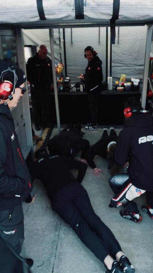 Did 7.3 count or nah? 💀 

@theopengrid says 15. Team says 7.3.

#RAFARacing #racing #motorsport #pushups