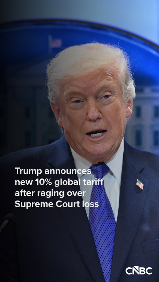 President Donald Trump said Friday he will sign an executive order imposing a new 10% “global tariff,” hours after the Supreme Court struck down his sweeping “reciprocal” import duties in a major rebuke of his trade agenda.

He will sign an executive order later Friday imposing the new duties, which are being invoked under Section 122 of the Trade Act of 1974. Tariffs conjured using that statute can only last for 150 days, with any extension requiring congressional approval.

Read more at the link in bio.