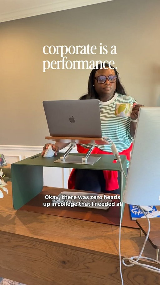 Corporate Hard Truth: it’s a performance. Now, I can put on a show but it’s exhausting and often times takes the joy and desire to show up for me. I wish someone had told me this sooner.

#corporatelife #9to5 #9to5life #corporatemillenial #relatable