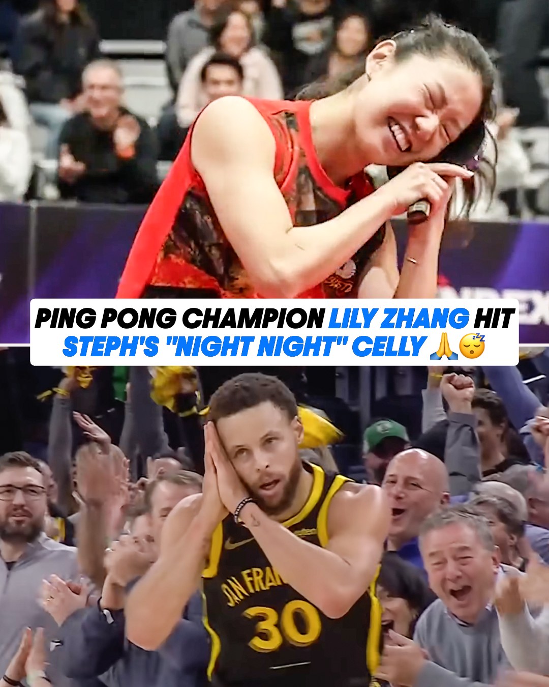 Paying homage to Steph Curry AND playing 1-on-1 with Anthony Edwards 🏓

Lily Zhang is tapped in to the NBA 🤝 (SWIPE)

(via @majorleaguetabletennis)