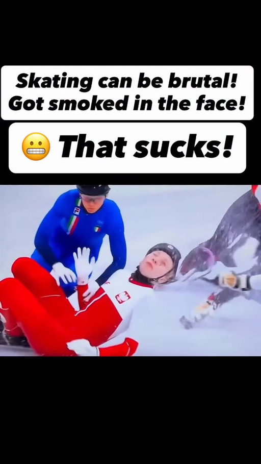 Olympic skater got sliced in the face! 

This rise comes with ice sports like Hockey and Olympic skating! 

Blades of steel! Hope she’s ok! 

#nflfootball #winterolympics #olympics #olympicsskater