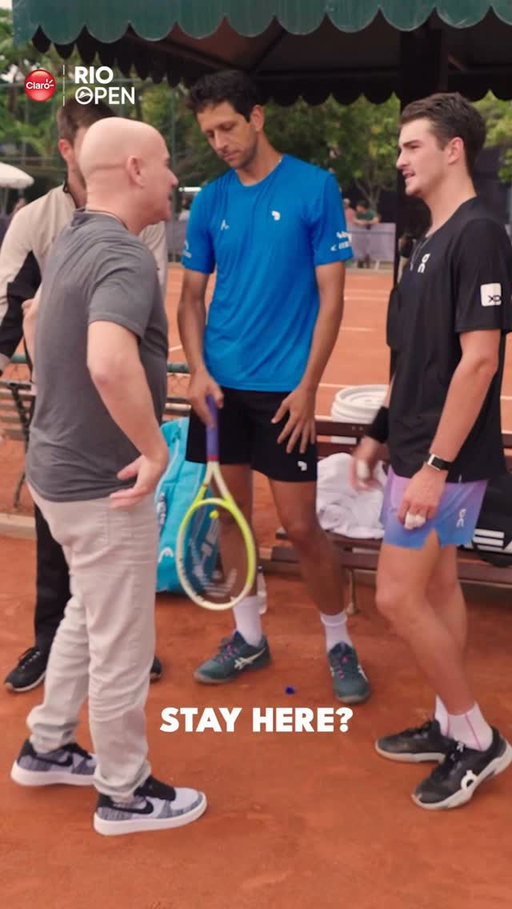 Andre reunited with João & Marcelo in Rio 😊 
.
#tennis #rioopen #atp #fonseca #agassi