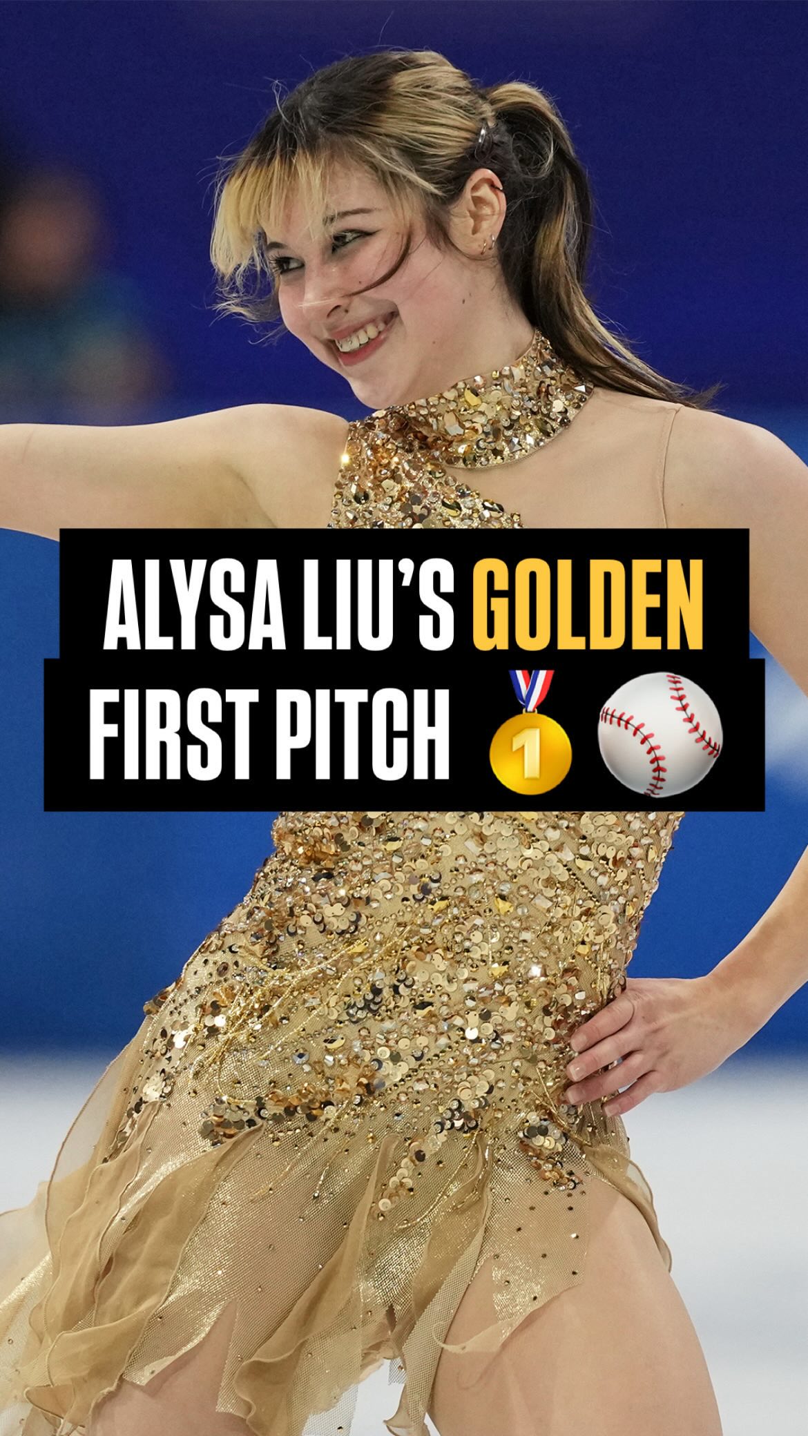 Alysa Liu with an incredible first pitch 🔥

#USA | #America | #MLB | #Sports | #FYP