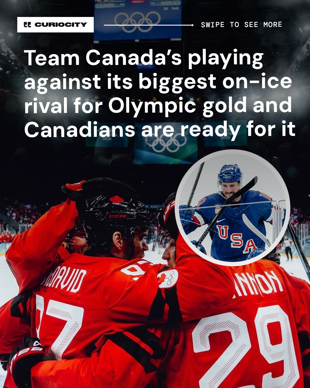 CANADA’S READY FOR ITTTT 🫡

Team Canada and Team USA just confirmed their spots for the men’s Olympic gold medal hockey match, and Canadians are more ready than ever to back the maple leaf in this heated rivalry 🇨🇦 🏒

Are you excited for this rivalry matchup? 👀