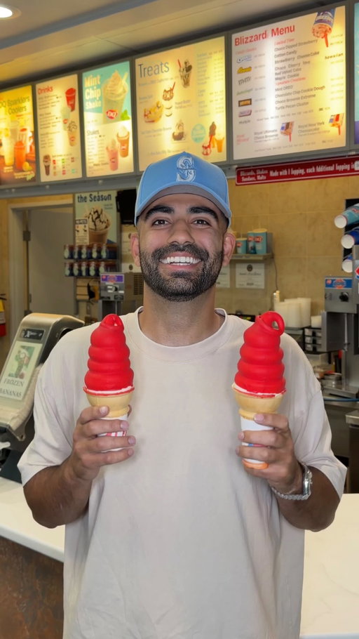 Want free food, follow me @aminshaykho! FREE Dairy Queen ice cream (No purchase needed) 🍦 #fastfood #dairyqueen #shopping