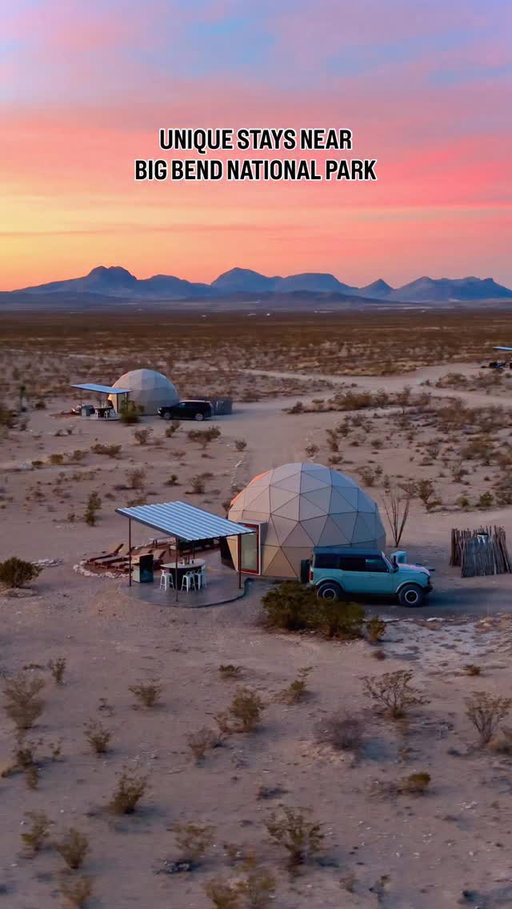 ✨BIG BEND GETAWAY IDEA✨ Ever slept inside a glass dome under some of the darkest skies in the world? ✨

At @starstruckglamping near Big Bend National Park, it honestly feels like you’re on another planet!

These incredible geodesic glass domes sit out in the wide-open desert with panoramic mountain views in every direction… and at night, the stars completely take over the sky. With almost no light pollution out there, the Milky Way practically becomes your nightlight. 🌌

Each dome blends luxury and nature perfectly. You get a plush bed with floor-to-ceiling views, a private spa-style bathroom, heating and A/C, plus your own shaded outdoor kitchen and fire pit for cozy desert evenings. 🔥

It’s peaceful, remote, and feels like a total escape… yet still close enough to Big Bend National Park to explore all day and unwind under the stars at night! 🥾💫

#texas #texastravel #exploretexas #uniquestays #bigbendnationalpark