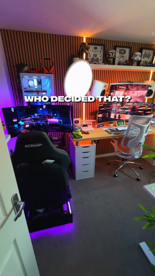 “Men Can’t Decorate”…

Say hello to the best looking gaming and content studio I’ve ever designed 😏

If there’s one thing I know that I do well, it’s designing and decorating these epic spaces (as well as the rest of our house) 💪🏻

What do you guys think? 😮‍💨💜

#gamingroom #gamingsetup #pcsetup #racingsim #desksetup