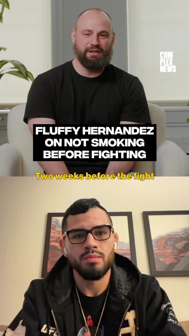 Before his fight tonight with Sean Strickland, Fluffy Hernandez said he hasn’t smoked weed in over a month. LINK IN BIO for full interview.