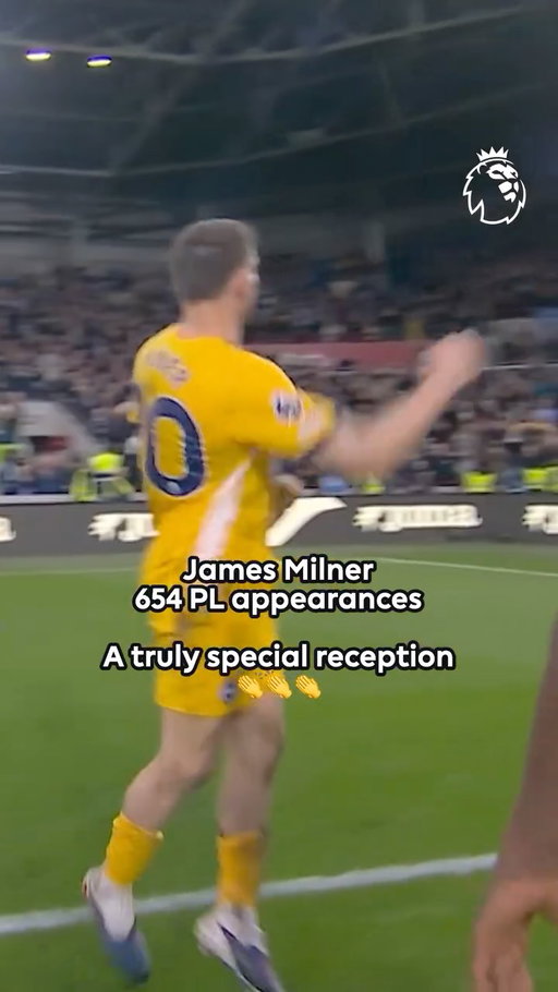 A special reception for the 🆕 Premier League record holder 👏

🫡 @jamesmilnerofficial