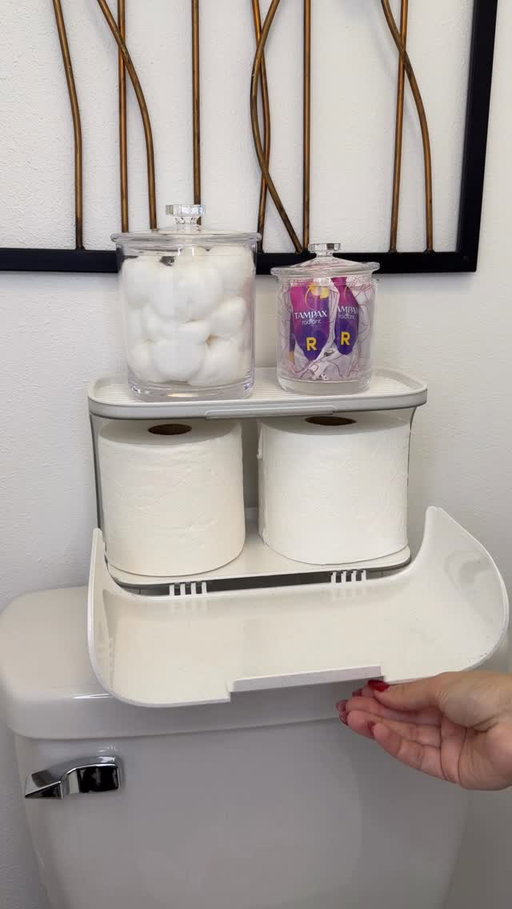 Amazon Bathroom Find! 
🔗COMMENT “YES” to receive a DM. 
Storage solution for bathroom essential! This over the toilet organizer is a perfect way to store two mega toilet paper rolls in the inside compartment and more essentials on the top tray 🧻🤍.

#amazonhome #amazonbathroom #bathroomorganization #overthetoiletstorage #storagesolution