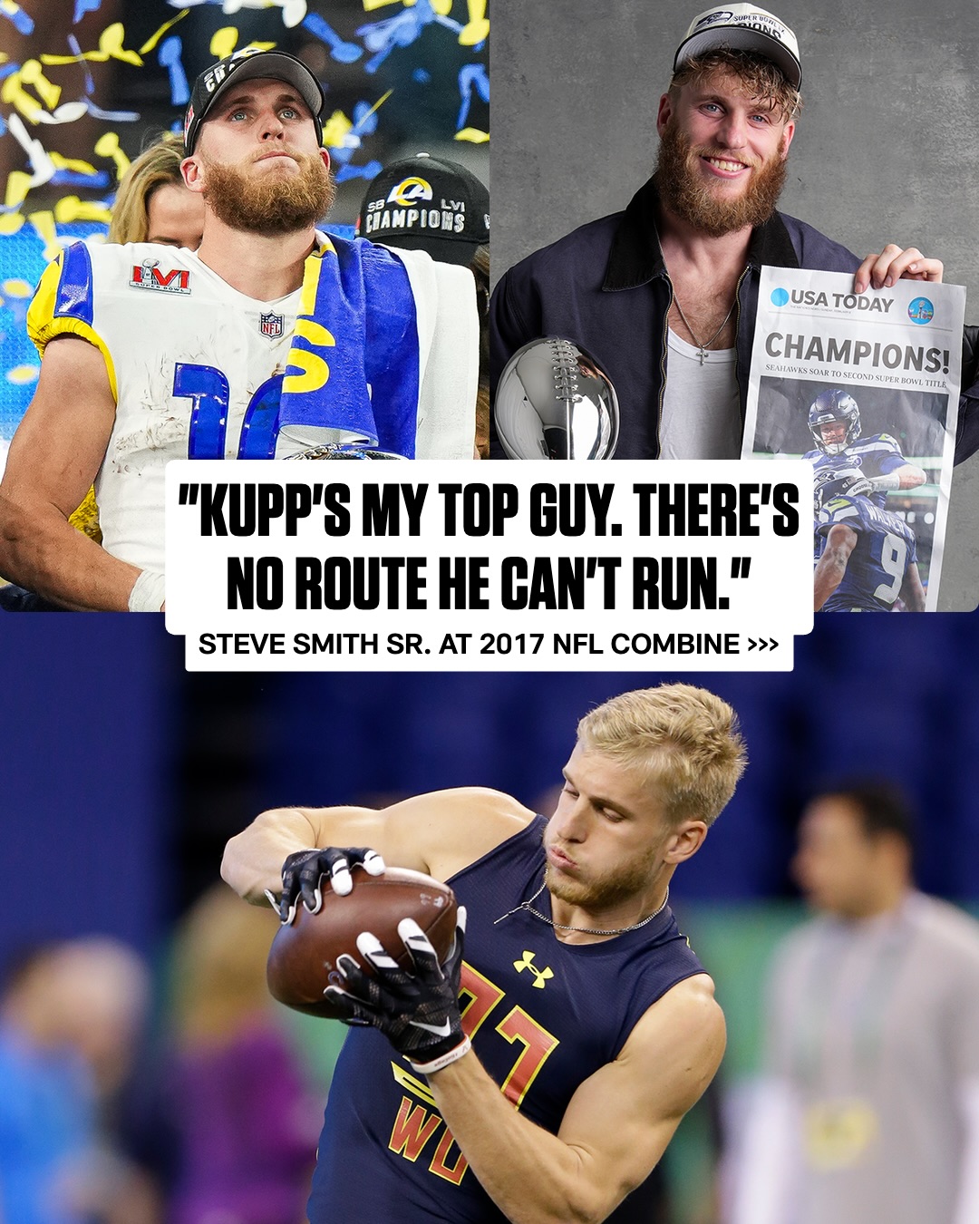 @stevesmithsr89 was on to something 😏

2026 NFL Combine starts Feb. 26 on @nflnetwork
Stream on @NFLPlus