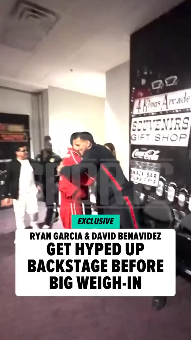 Ryan Garcia -- aka @kingryan -- was getting his pre-fight energy up backstage before the big weigh-in Friday night … with a little help from the undefeated @benavidez300.

🎥 @burgerrockmedia