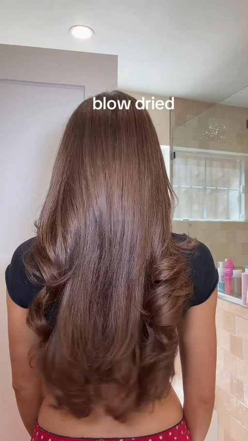 the difference is crazy lol #hairtransformation #hair #blowout #curlyhair #hairtutorial