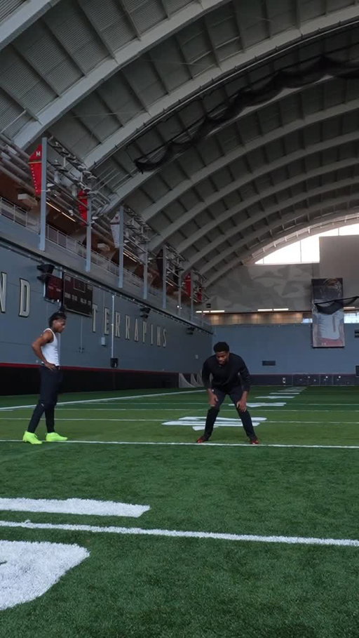 Great work with university of maryland corner Jamare Glasker @terpsfootball