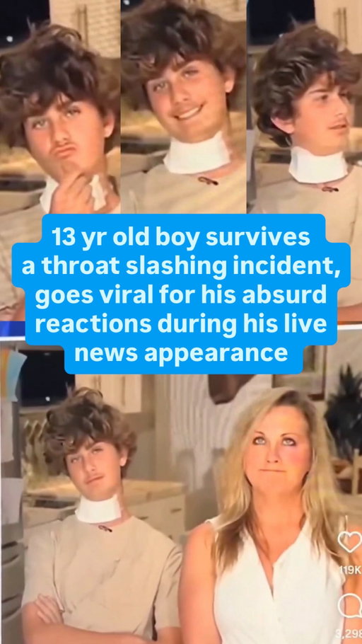 13 yr old Sullivan Clarke was at the Daytona beach boardwalk when a homeless man slit his throat with a box cutter. If it was ONE MILLIMETER closer he would have hit his jugular and he would have died. The family went on the news to discuss the crime/miracle, and Sully’s casual demeanor and his facial reactions went viral all over social media. This is what happens when an OG, Internet 1.0 type of viral news clip meets the brain rot, auramaxxxing of Gen Alpha 😂😂😂