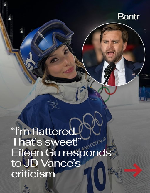 Eileen Gu had time today.

After Vice President JD Vance criticized her for representing China at the Winter Olympics and said he’s only rooting for “American athletes,” Gu responded with: “I’m flattered. Thanks, JD! That’s sweet.”

Online, some U.S. fans have gone further, calling the San Francisco–born skier a “traitor.”

Gu was born and raised in SF. She’s the most decorated female freestyle skier in Olympic history. She has five Olympic medals. She wins. A lot.

Add this as another W in our books.

Media via Instagram/Shutterstock

#bantrwomen #eileengu #olympics #viral