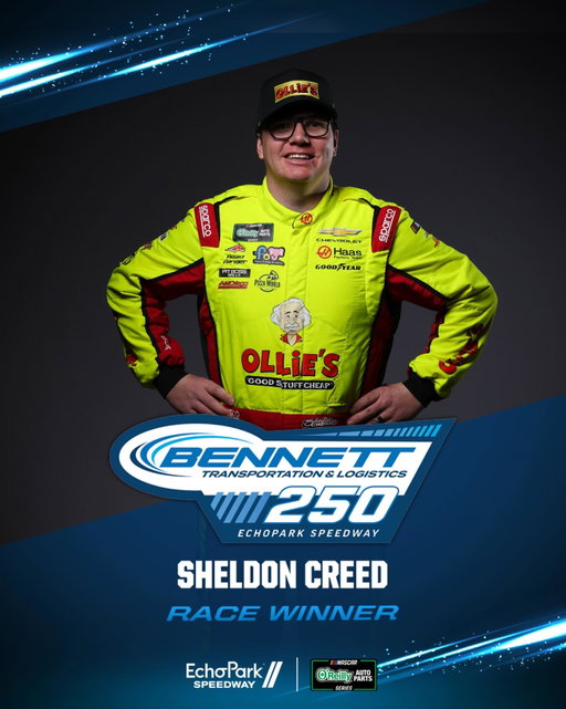 CREED IT AND WEEP! 🍑🏆

@sheldoncreed is your #Bennett250 race winner!