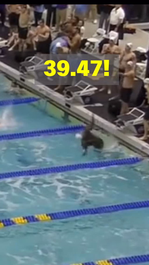 39.47 at SECs…
Caeleb Dressel started the fire at Florida but Josh Liendo is currently pouring gasoline on it. 

Josh only has Crooks’ 39.36 to catch.