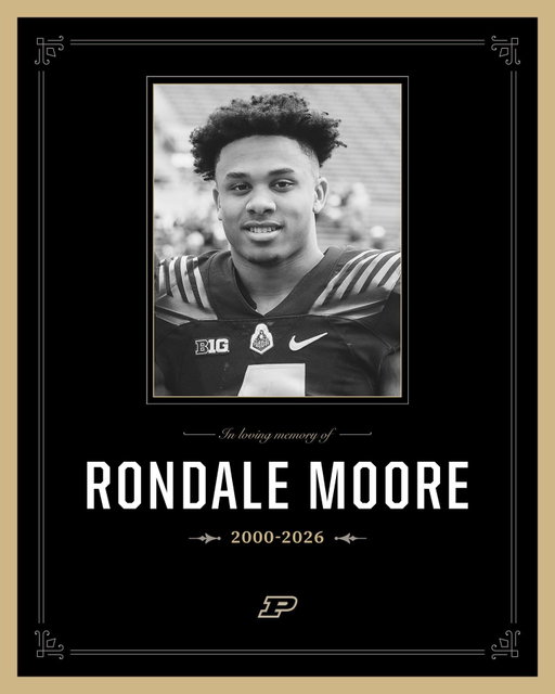 The Purdue Football family is deeply saddened by the news of Rondale Moore’s tragic passing. An All-American with an infectious smile, Rondale was a joy on and off the field. Someone who left this world too soon, Rondale will be remembered as a legendary Boilermaker. 

Our thoughts and prayers are with Rondale’s family and loved ones during this difficult time.