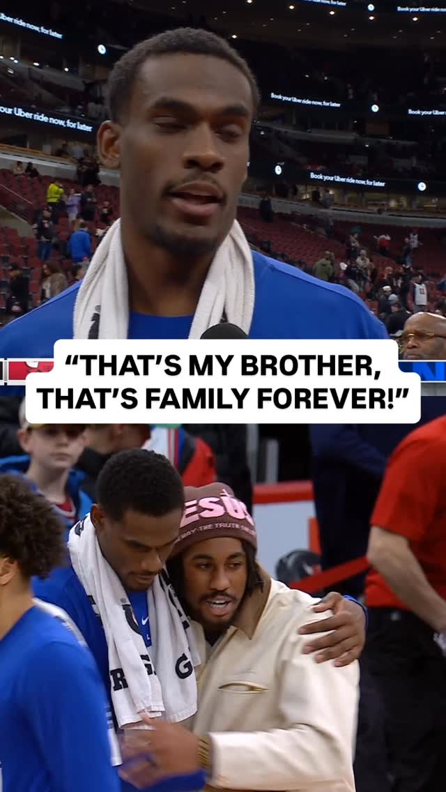 @jalenduren on his former teammate Jaden Ivey after reconnecting postgame! 🤝
