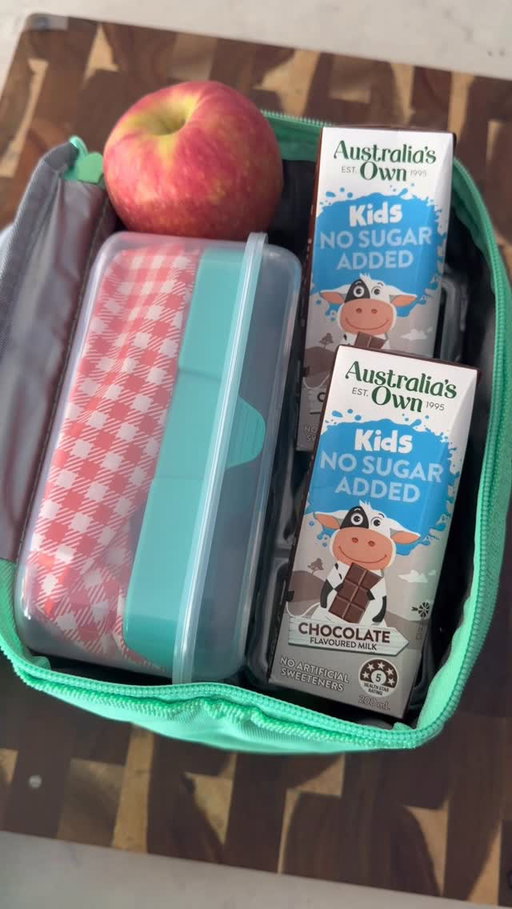 Lunchbox sorted v
After-sport fuel v
No Added Sugar v

Kiki’s school day essential = Australia’s Own Kids No Sugar Added Chocolate Milk
Perfect for busy mornings & post-training pick-me-ups

— now in the lunchbox aisle at Woolworths.
@australiasown AD

#NoAddedSugar #ChocolateMilk #HealthyKids
#Lunchbox #AustraliasOwn

*Compared to Australia’s Own Kids
Chocolate Flavoured milk which contains 17.6g sugar/ serve.
*Protein contributes to the growth of muscle mass, normal growth and development. Vitamin B2 contributes to normal energy release from food, as part of a healthy and varied diet.