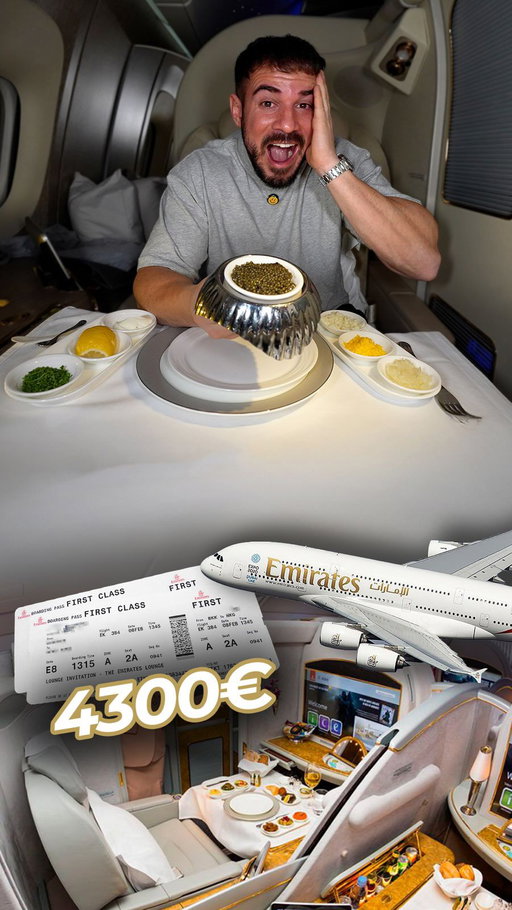 La Primera Clase de Emirates (4285€ Seúl - Madrid): Viajo por primera vez en First Class y voy a contarte como es la experiencia volando en Primera Clase con la compañía Emirates. En este vuelo viajo a bordo del avión Boeing 777 300 ER y te enseñaré como es la "habitación", los extras, servicios incluidos como chofer.. así como la comida en el avión, con un menú en el que tienes hasta Caviar de manera ilimitada. Merecerá la pena viajar en First Class con Emirates?
