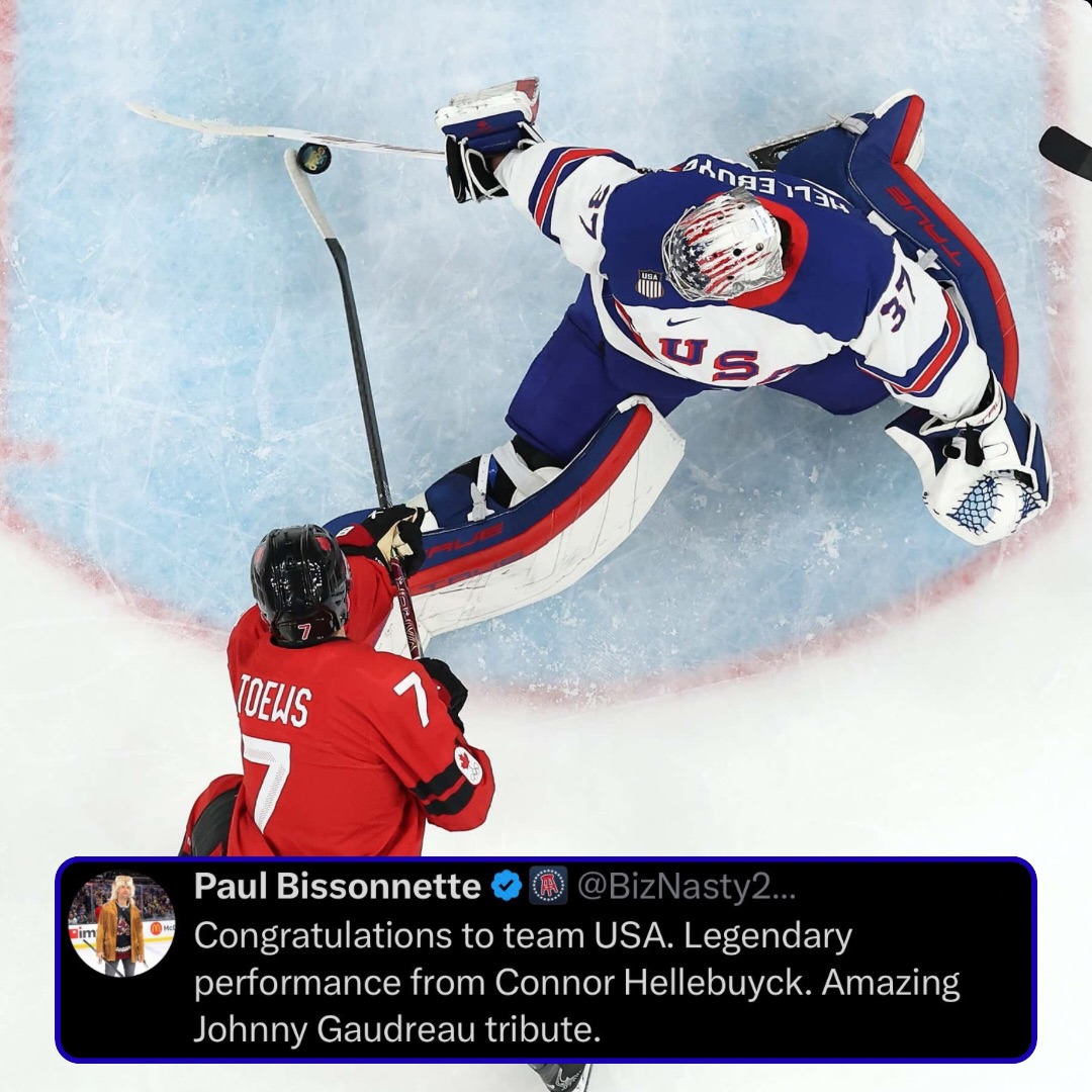 Congratulations to team USA. Legendary performance from Connor Hellebuyck. Amazing Johnny Gaudreau tribute.