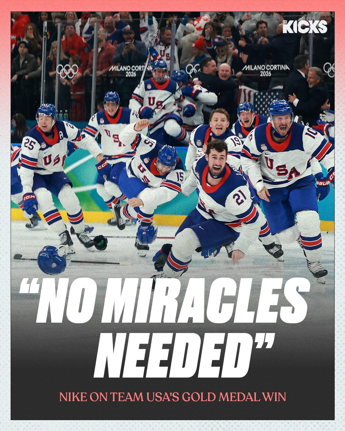 Nike celebrate Team USA’s first men’s hockey gold medal in 46 years 🙌🥇