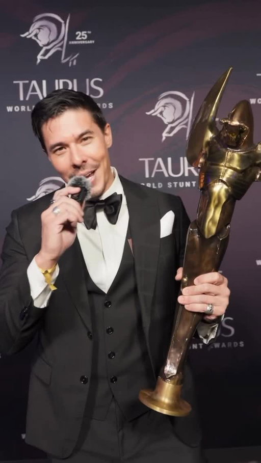Honored to help host the @taurusworldstuntawards, celebrating legendary performers who continue to push the boundaries of action cinema. As stunts will finally be at the Oscars next, this is the 25th anniversary of the first award show dedicated to these incredible performers I have been fortunate enough to grow up with and learn from.  @redbull 
Video @isaac.kunesh