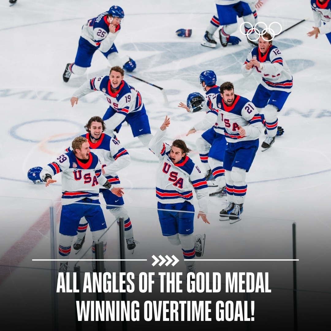 WHAT. A. GOAL. 🏒

Jack Hughes has the overtime winner as Team USA strike gold in Milan! 🥇

#MilanoCortina2026 #IceHockey #WinterOlympics