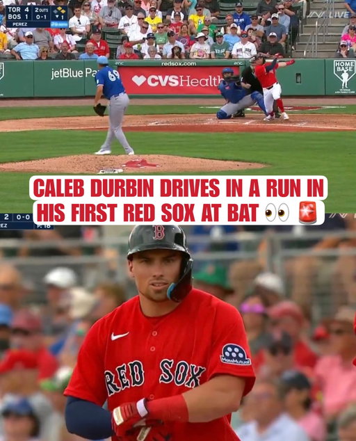 If this is a sign of things to come, Caleb Durbin is going to be a PROBLEM for opposing pitchers this year‼️

Durbin picks up his first knock and RBI with the Sox in his first at bat.
.
.
.
.
#redsox #fenwaycentral #mlb #mlbnews #redsoxnation