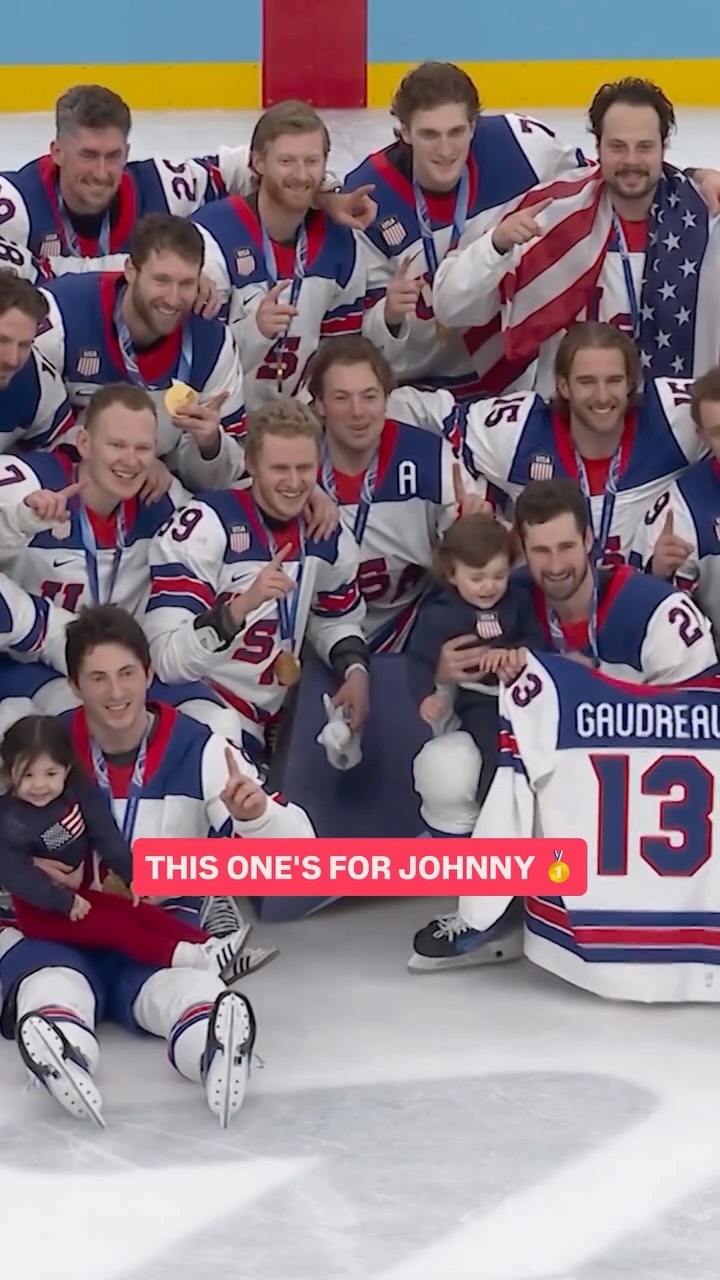 Johnny Gaudreau’s legacy was with Team USA all the way to gold, and ended it with his children at center ice at the #WinterOlympics. 🇺🇸