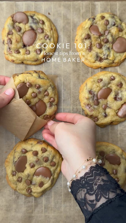 Cookie 101: Honest tips and tricks from a home baker🫶🏻

✨BUTTER TEMPERATURE MATTERS MORE THAN YOU THINK:
• Cold butter cubes → thick, chunky, bakery-style cookies
• Soft or melted butter → thinner, flatter cookies
Your butter choice literally decides the texture before baking even starts.
✨FROZEN VS ROOM TEMPERATURE DOUGH BALLS:
• Frozen cookie dough balls → thick, puffy, less spread
• Room temperature dough balls → thinner, more spread
If you love chunky cookies, freezing is your best friend.
✨TO CHILL OR NOT TO CHILL? 
•Want thinner cookies? You can bake the dough right away but chilling for at least 2–3 hours still improves flavor 
• Want thick cookies? Chill first, then freeze before baking. That’s the real secret to height and structure.
Chilling develops flavour. Freezing controls spread.
✨BAKING IS WHERE MOST MISTAKES HAPPEN:
You can follow a recipe perfectly… and still mess up at the baking stage.
Most home bakers: Overbake Or panic and underbake. I personally don’t walk away from the oven. I bake at 165–175°C (fan oven) until:
• The edges are golden brown
• The center still looks slightly soft
That soft center is exactly what you want.
✨SOFT CENTER DOESN’T MEAN UNDERCOOKED:
•Cookies continue baking on the tray after you remove them.
•They need about 30 minutes to fully set.
•If your cookies are already hard in the center when you take them out, they’re overbaked and they’ll become even firmer once cooled.
✨DON’T OVERMIX:
•Once flour goes in, mix just until combined.
Overmixing develops too much gluten and makes cookies tough instead of tender.
✨FOR THAT BAKERY LOOK:
• Gently bang the tray while cookies are still hot for crinkly tops.
• Reshape immediately using a large round cookie cutter while they’re still soft.
Yes, you can fix uneven cookies. Always😉
✨MY PERSONAL FAVORITE TRICK:
Add extra chocolate chips/chunks on top immediately after baking while the cookies are still hot.
This way:
• The chocolate melts beautifully
• It doesn’t overbake
• You get that glossy, bakery-style finish
Game changer 💯 

#cookie #tips #chocolatechip #fyp #explore