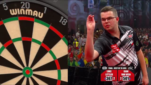 VAN VEEN HITS A NINE-DARTER IN POLAND 9️⃣🚨

Magnificent from Gian van Veen 🔥

The Dutch number one hits his first-ever televised nine-darter against Luke Littler in the final of the Poland Darts Open ‼️

📺 bit.ly/PDCTVLive 
#ET1