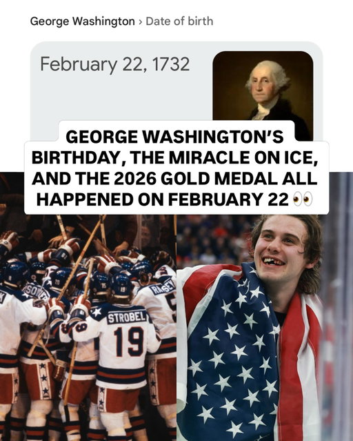 Follow @countryhub for more patriotic content 🇺🇸

This is wild 😭

The “Miracle on Ice,” when the U.S. defeated the Soviet Union in the semifinals, and the 2026 gold medal both happened on February 22, which is George Washington’s birthday 👀🇺🇸