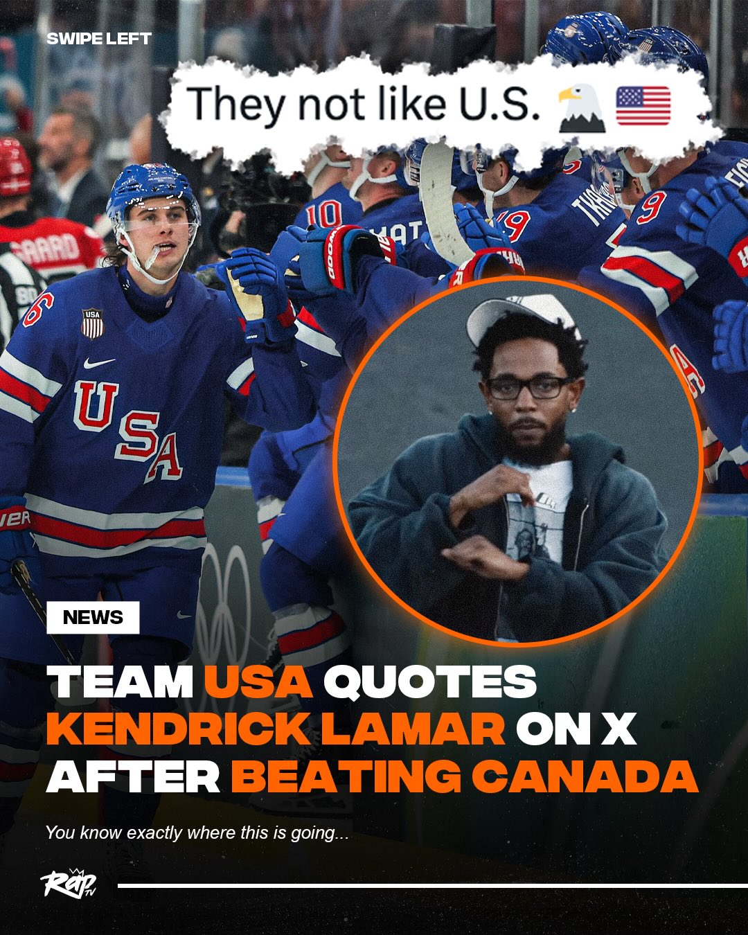 Team USA celebrated their gold medal win over Canada’s hockey team by dropping a #KendrickLamar reference on X/Twitter‼️👀

What do y’all think about this⁉️