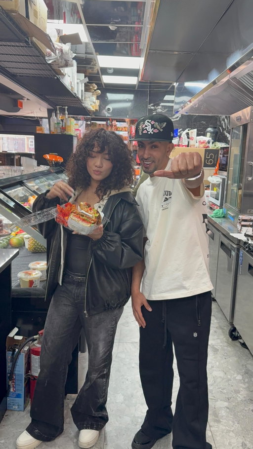 Cinna X Ocky Way Chopped cheese 👀🥪 #ockyway #food #nyc