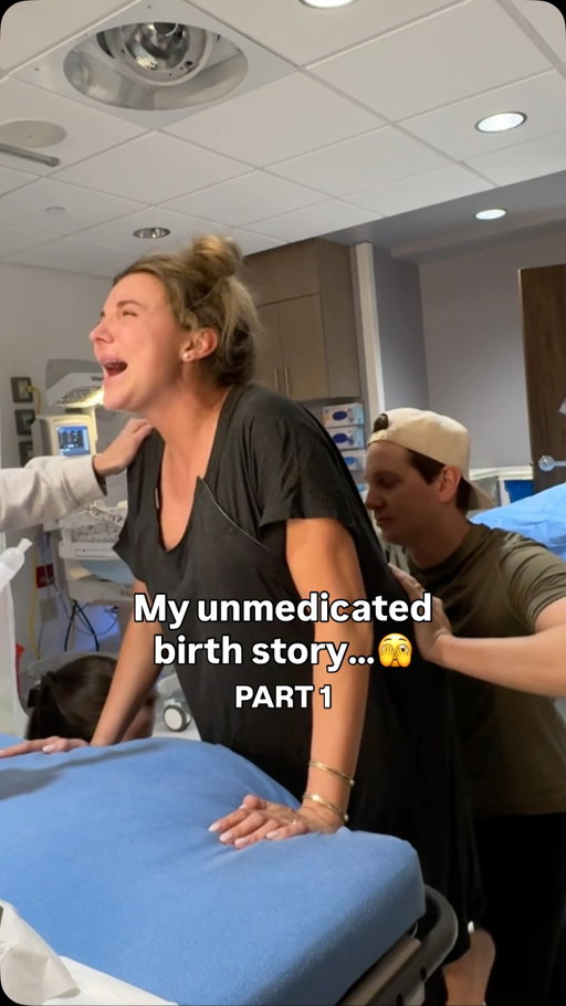 Here’s the backstory to why I was crying… I’ve delivered all four of my babies at this hospital, including my last unmedicated birth. By the time I got to the hospital, I knew baby was about to arrive in the next 20 to 30 minutes… I knew I should be admitted to a labor and delivery room but some of the nurses stopped me on the way in and told me to go to triage (the labor waiting room) to be “checked.” I was screaming at them telling them, “no” I need to go into a labor room and start pushing but they wouldn’t admit me. I started crying begging them because of my pain. My contractions were so intense.

They rolled me into triage and because it was on the other side of the hall, Jordan lost us while filling out a form and didn’t know where I went. He assumed I’d be in labor and delivery…. I got to triage alone and had to go through maybe 10-15 min alone screaming in a room full of strangers while they made me lay on a bed and “checked” me. I understand it was “protocol” but i just started crying because I felt so alone and wanted Jordan. I felt awful for yelling in pain in front of other moms waiting in triage. Finally, Jordan found me and once they “checked” me they agreed I was about to have the baby any second and needed a labor room. 🫠