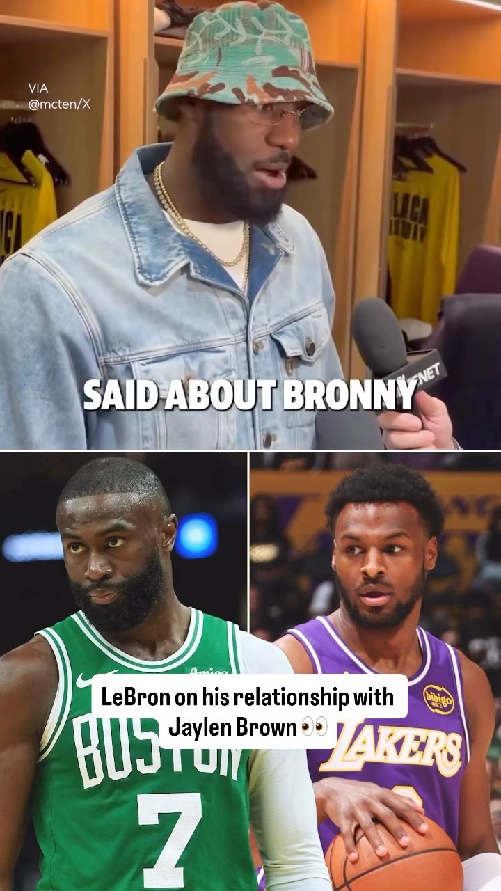 Safe to say LeBron and Jaylen Brown are cordial 😅

(via @davemcten)