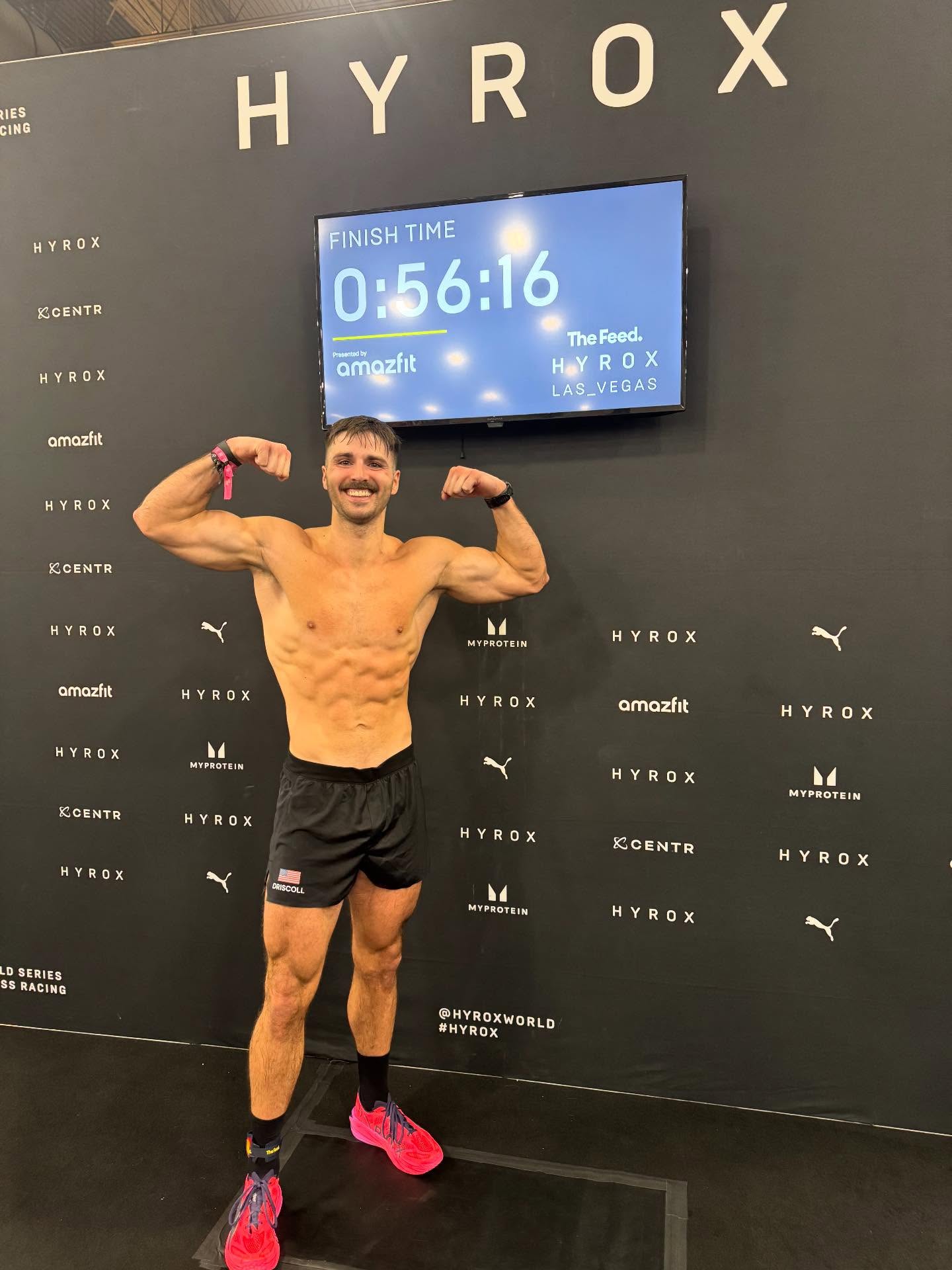 HYROX Las Vegas Pro Solo 🥇Overall- 56:16
Not the time we were looking for, but grinded out my 4th overall win of the season! One of these races, I’ll find my running legs. Until then, I’ll just keep hammering the stations and hoping for the best hahaha
Good tune up before DC in 2 weeks. I’m excited to battle for that E15 World Champs Spot!