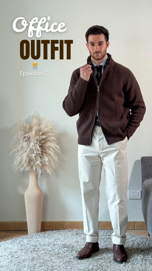 Office Outfit with @sothiares 👔
 
The episode 12 of the serie👨‍💼
 
Let me know what do you think about the cardingan✍️
 
 
#cardigan #officeoutfit #menoutfitideas