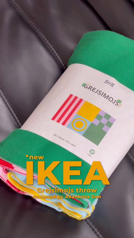 🚨 New drop alert 🚨

This GREJSIMOJS throw said “add to cart” before I even had time to think.

Designed by Akanksha Deo for IKEA and serving ✨main character energy✨ with that green, yellow, purple, blue & red combo.

100% cotton = 100% staying on my couch forever.

Save for later ✨✨✨

#ikeafinds #designtok #homefinds #grejsimojs #ikeaatmine 

@ikeacanada @ikea @ikeabelgium @ikeadeutschland @ikeaswitzerland @ikeasverige @ikeafrance