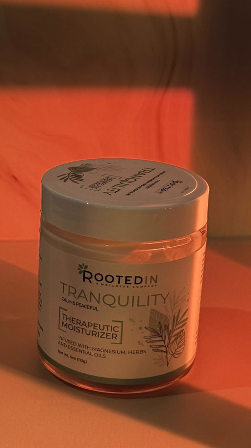 Tranquility Cream is a topical magnesium cream designed to help people feel calmer, more balanced, and more focused without taking pills, powders, or stimulants.

This product is especially loved by people who feel wired but exhausted, overstimulated, mentally scattered, or constantly under stress.

Instead of knocking you out or making you feel foggy, Tranquility helps the body feel balanced, calm, clear, and steady.

@berootedin